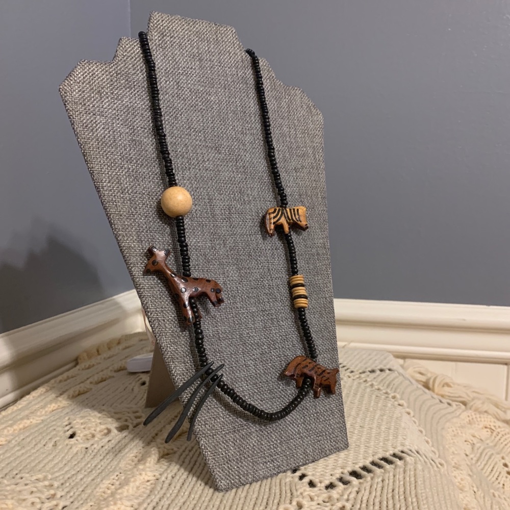 🐞2 for 30🐞 Hand Painted Wood Safari Necklace